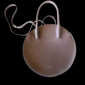 Matt & Nat Purple Round Vegan Crossbody Bag With Dual Handles & Adjustable Strap
